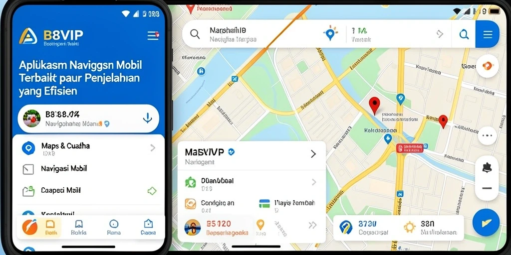 Antarmuka B8VIP yang intuitif untuk navigasi mobil yang mudah.