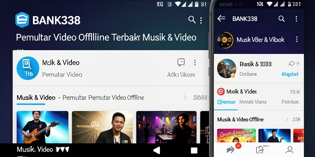 Antarmuka aplikasi BANK338 Pemutar Video Offline yang menarik dan mudah digunakan.