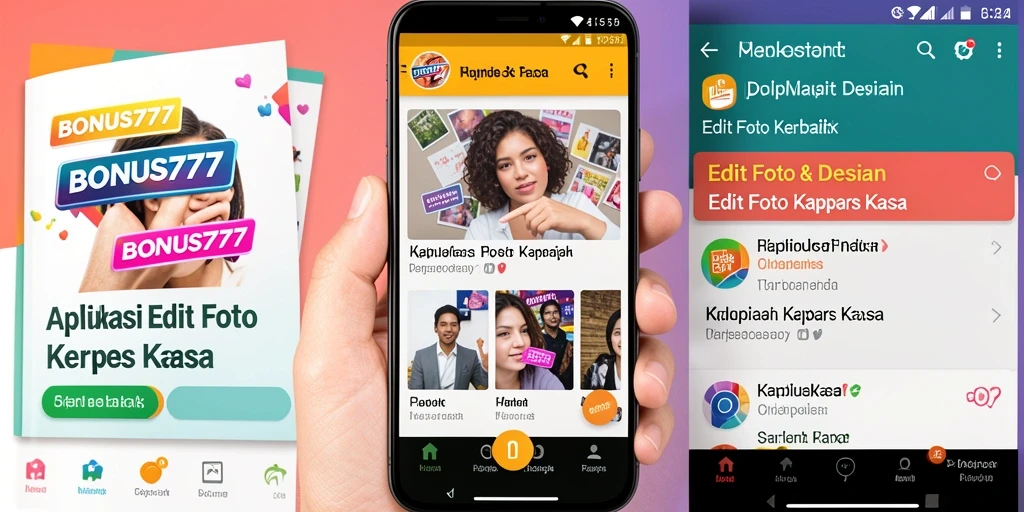 Tampilan intuitif aplikasi BONUS777 untuk Edit Foto Kertas Kaca.
