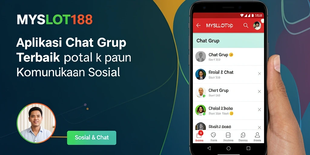 Antarmuka aplikasi <strong>MYSLOT188</strong> dengan fungsi Chat Grup yang intuitif.