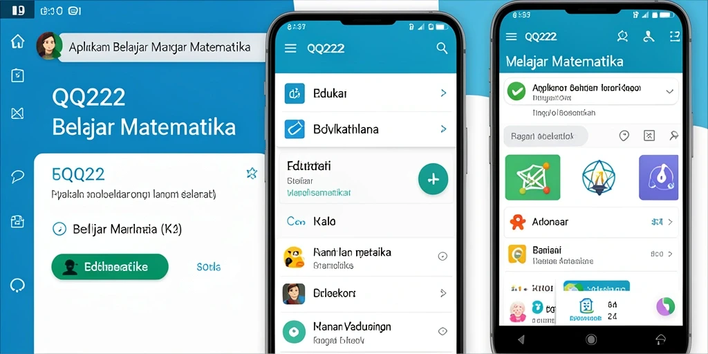 Tampilan antarmuka aplikasi QQ222 yang interaktif dan edukatif.